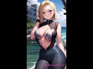 android 18 - tik-tok; gif; animation; 3d sex porno hentai; (by @aianimeart) [dragon ball]